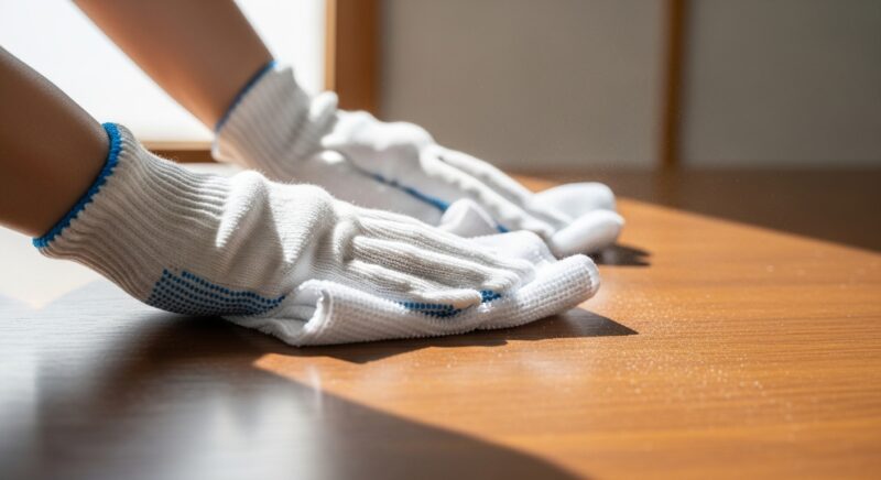 富山市の株式会社こころによる丁寧な手作業での拭き掃除と明るい日差し